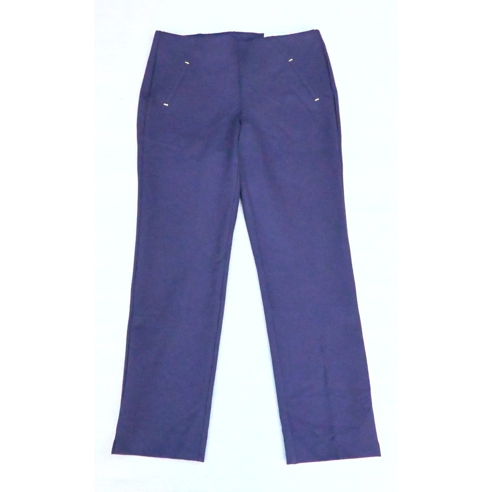 Chicos So Slimming Womens 1 US 8 Juliet Slim Leg Pull On Pants Navy Ankle NWT
